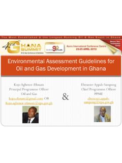 Environmental Assessment Guidelines for Oil and Gas ...