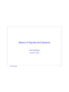 Basics of Signals and Systems - Univr