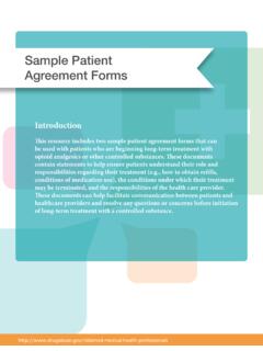 Sample Patient Agreement Forms - nida.nih.gov