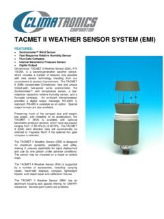 TACMET II WEATHER SENSOR SYSTEM (EMI)