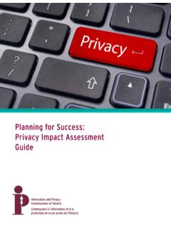 Planning for Success: Privacy Impact Assessment Guide