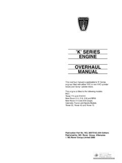 k Series Engine Overhaul Manual - Vgk Racing