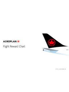 Flight Reward Chart - Air Canada