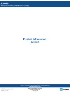 Juven Product Information: Juven - Abbott Nutrition
