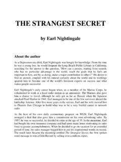 THE STRANGEST SECRET