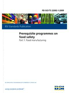 food safety Prerequisite programmes on