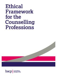 Ethical Framework for the gn i l l e snuo CProfessions - BACP