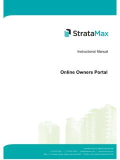 Online Owners Portal - StrataMax