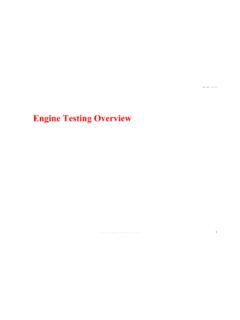 Engine Testing Overview - University of Sussex
