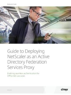 Guide to Deploying NetScaler as an Active Directory ...
