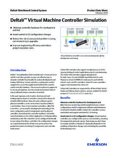 DeltaV™ Virtual Machine Controller Simulation - Emerson