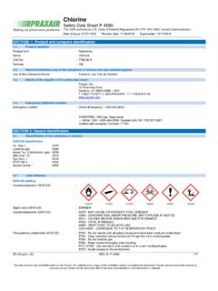 Chlorine Gas Safety Data Sheet SDS P4580