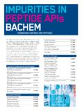 Imputities in Peptide APIs - Bachem