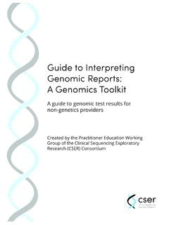 Guide to Interpreting Genomic Reports: A Genomics Toolkit