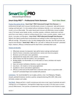 Smart Strip PRO Professional Paint Remover Tech Data Sheet