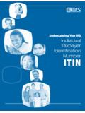 Individual Taxpayer Identification Number ITIN
