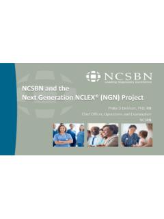 NCSBN and the Next Generation NCLEX&#174; (NGN) Project