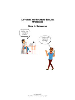 Listening and Speaking English Workbook - Beginner's ...