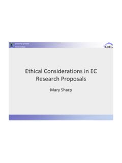 Ethical Considerations EC Research Proposals