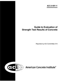 Guide to Evaluation of Strength Test Results of Concrete