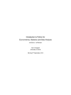 Introduction to Python for Econometrics, Statistics and ...