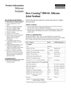 Dow Corning&#174; 890-SL Silicone Joint Sealant | …