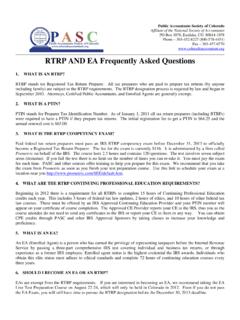 Frequently Asked Questions-RTRP and EA