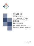 STATE OF NEVADA ALCOHOL AND DRUG PROGRAM
