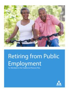 Retiring from Public Employment - OPERS