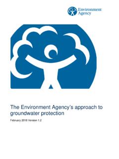 The Environment Agency’s approach to groundwater …