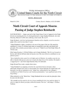 Ninth Circuit Court of Appeals Mourns Passing of …