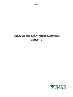 Guide on the Taxation of Lump Sum Benefits: Draft