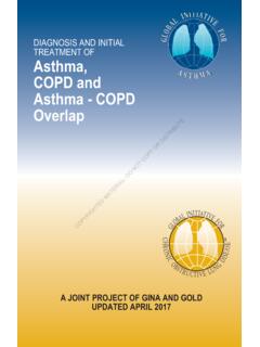 DIAGNOSIS AND INITIAL TREATMENT OF Asthma COPD …