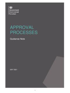 APPROVAL PROCESSES - GOV.UK