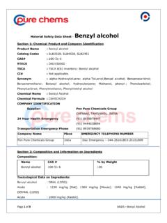 Material Safety Data Sheet Benzyl alcohol
