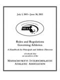 Rules and Regulations Governing Athletics - …
