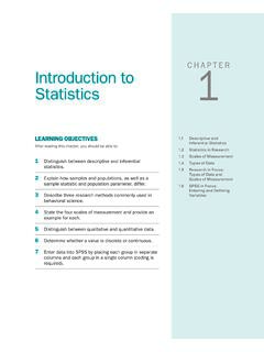 Introduction to Statistics - SAGE Publications Inc