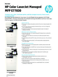 Data sheet HP Managed E77830 - printerdeler.no