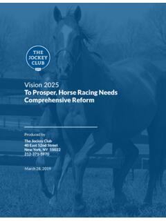 Vision 2025 To Prosper, Horse Racing Needs Comprehensive ...