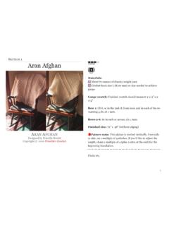 SECTION Aran Afghan - Priscilla's Crochet
