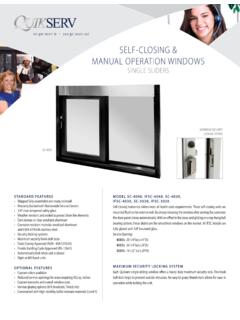 SELF-CLOSING &amp; MANUAL OPERATION WINDOWS