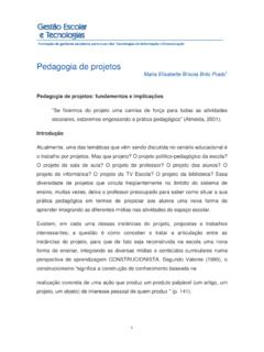 Pedagogia de projetos - eadconsultoria.com.br