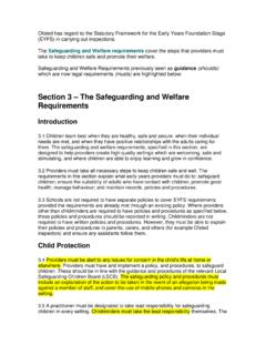 Section 3 The Safeguarding and Welfare …