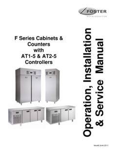 F Series Cabinets &amp; Counters AT1-5 ... - foster-spares.com