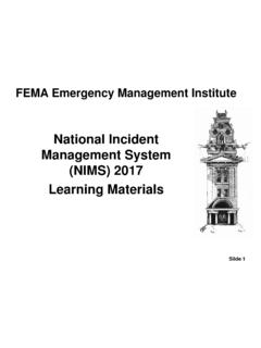 National Incident Management System (NIMS) …
