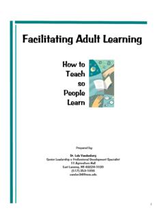 Facilitating Adult Learning - College of Agriculture ...