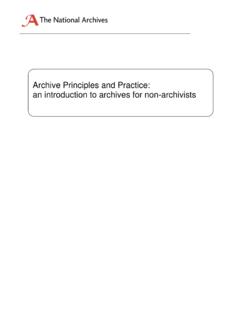Archive Principles and Practice: an introduction to ...