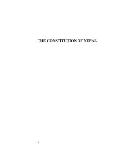 THE CONSTITUTION OF NEPAL