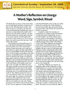 A Mother’s Reflection on Liturgy: Word, Sign, …