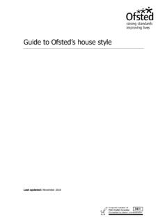 Guide To Ofsted House Style - GOV.UK